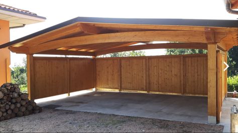 Side Carport, Attached Carport Ideas, Attached Carport, Carports For Sale, Detached Garage Designs, Wooden Carports, Building A Carport, Carport Ideas, Diy Carport