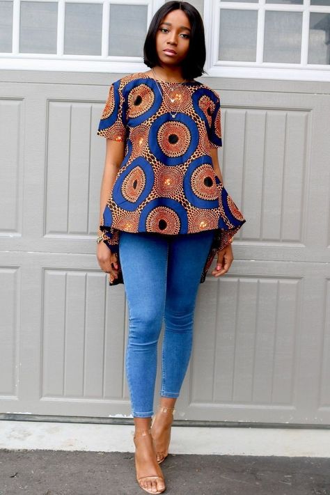 Ankara Blouses, African Print Top, Ankara Blouse, Ankara Styles For Women, African Blouses, African Tops, African Print Tops, African Print Dress Ankara, Ankara Fashion