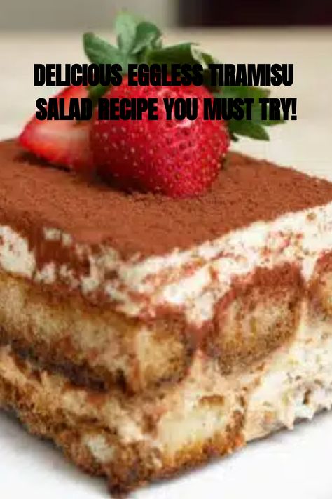 Easy Eggless Tiramisu Recipe Easy Tiramisu Recipe No Egg, Tiramisu Recipe Giada, Tiramisu Without Eggs, Banana Waffles Healthy, Tiramisu Recipe Without Eggs, Martini Recipes Classic, Eggless Tiramisu Recipe, Easy Homemade Lasagna, Recipes With Cool Whip