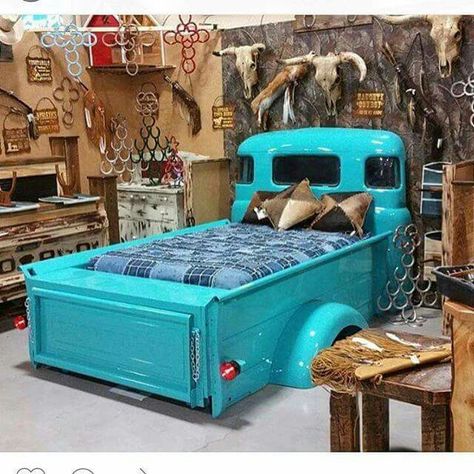 Lifted Gmc, Truck Bedroom, Car Part Furniture, Automotive Furniture, Car Furniture, Teen Boy Bedroom, Automotive Decor, Boy Bedroom, Gmc Trucks