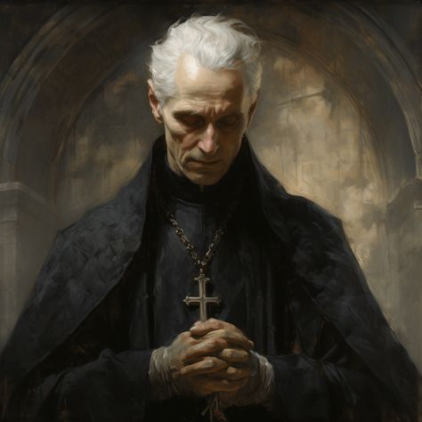 Victorian Priest, Medieval Priest, Ars Magica, Aspiring Author, Catholic Priest, Historical Painting, Holy Father, World Of Darkness, High Priest