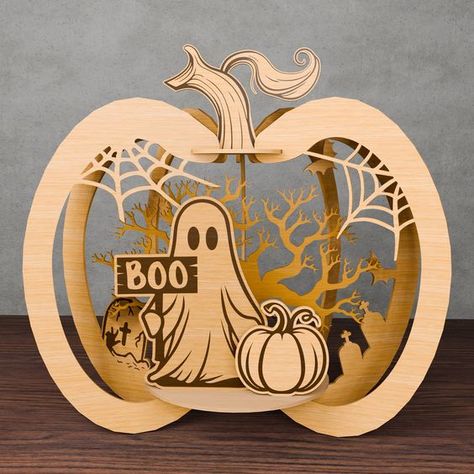 Halloween 3D Pumpkin Glowforge SVG, Halloween Haunted House Mansion Laser Cut File SVG For Glowforge Laser cut files #lasercutfiles laser cut files svg #lasercutfilessvg laser cut 3d files #lasercut3dfiles pattern #pattern  patterns #patterns templates #templates 7.36 Halloween Laser Projects, Laser Halloween, 3d Pumpkin, House Mansion, Laser Cut Wood Crafts, Halloween Haunted House, Halloween 3d, Laser Ideas, Laser Cut Patterns