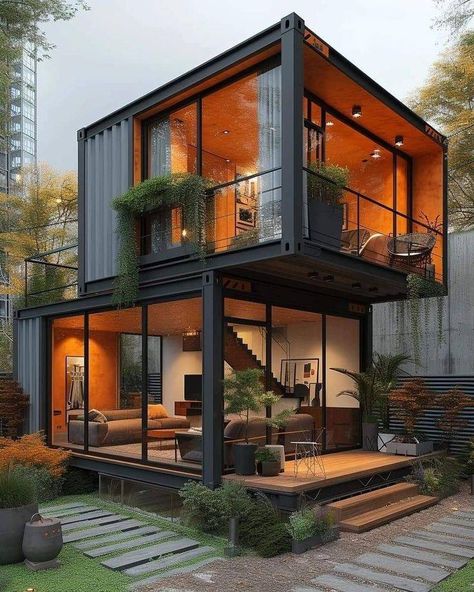 Farm Style House, Aesthetic Cottage, Shipping Container Home Designs, Prefab Cabins, Shipping Container House Plans, Casa Country, Building A Container Home, Architecture Model House, Container House Plans