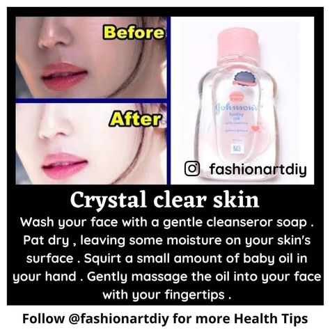 Crystal Clear Skin, Makeup Tip, Clear Healthy Skin, Natural Skin Care Remedies, Beautiful Skin Care, Diy Skin Care Routine, Natural Face Skin Care, Good Skin Tips, Skin Care Face Mask