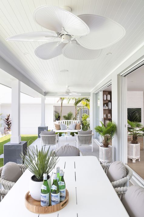 Alfresco - Grayson 30 - Brighton Homes Modern Coastal Alfresco, Outdoor Living And Dining Patio, Alfresco Ceiling Fan, Hamptons Alfresco Area, Hampton Style Outdoor Areas, Vj Ceiling Outdoor, Vj Panelling Outdoor Area, Coastal Alfresco Outdoor Living, Porch With Ceiling Fan