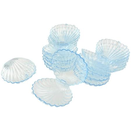 Put your favors on display with these adorable cases! Shaped like seashells in a clear transparent plastic material, you can hold your favors or fill them with your favorite decorative fillers. The perfect touch to use at any event! Pack: 12 pieces Length: 3.25" Width: 3" Color: Blue. Ocean Baby Shower Centerpieces, Beach Party Favors For Adults, Coastal Bachelorette Theme, Coastal Baby Shower Theme, Ocean Themed Baby Shower Ideas, Butterfly Bridal Shower Favors, Seashell Birthday, Seashell Party, Ocean Themed Wedding