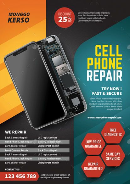 Celular Phone Repair #Celular, #Phone, #Repair Mobile Service Poster, Phone Repair Flyer, Parallax Website, Cell Phone Repair Shop, Mobile Repairing, Smartphone Repair, Computer Repair Services, Mobile Service, Social Media Branding Design