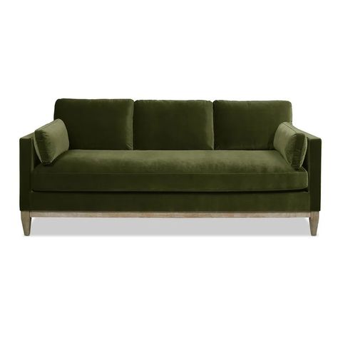 Pera 84'' Upholstered Sofa | Wayfair North America Olive Sofa, Farmhouse Sofa, Small Sectional Sofa, Velvet Living Room, Jennifer Taylor, Bench Seat Cushion, Green Velvet Sofa, Sofa Review, Green Sofa