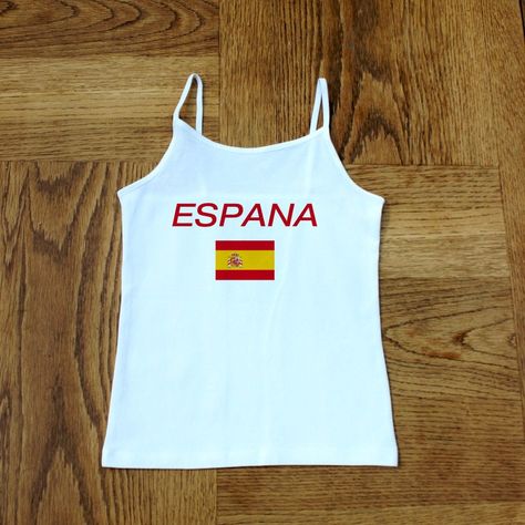 Espana Y2K, Spain Tank Top. Espana tank top , Soccer baby tee,  Football Flag , 2000s Aesthetic, Soccer Shirt, Spain Tshirt, Gift For Her Aesthetic Soccer, Football Flag, Soccer Baby, Cool Girl Outfits, Baby Crop Top, 2000s Aesthetic, Soccer Shirt, Flag Football, Baby T Shirts