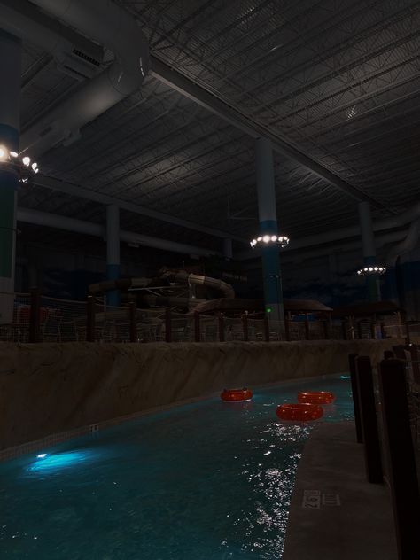 Backrooms Waterpark, Liminal Space Amusement Park, Indoor Waterpark Aesthetic, Liminal Space Water Park, Liminal Waterpark, Waterpark Liminal Space, Nistolga Aesthetic, Water Slide Aesthetic, Liminal Space Water