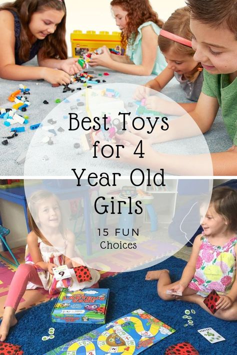 Best Toys for 4 Year Old Girls [15 Fun Choices!] By age 4, your little one is gaining so many new skills and tons of independence. Here you will find a list of the best toys for 4 year old girls! #besttoys #4yearold #girl #girltoys via @rookiemoms Toys For Five Year Olds, Best Outdoor Toys, Imagination Toys, Best Educational Toys, Toys Ideas, Toys By Age, No Bad Days, Toy Ideas, Best Kids Toys