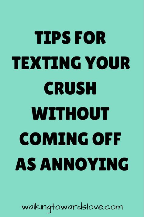 Discover effective ways on how to text your crush without annoying him. Learn helpful tips and tricks for initiating conversations and keeping them engaging. Find out how to strike the perfect balance between showing interest and maintaining respect for his boundaries. Whether you're starting a new relationship or trying to strengthen an existing one, these strategies will help you build a connection without coming across as pushy or intrusive. Say goodbye to awkward interactions and hello to mo How To Start A Convo With Your Crush, Texting Crush, Text Your Crush, Texting Your Crush, Flirty Emojis, Crush Tips, Truth Or Dare Questions, Find A Husband, New Relationship