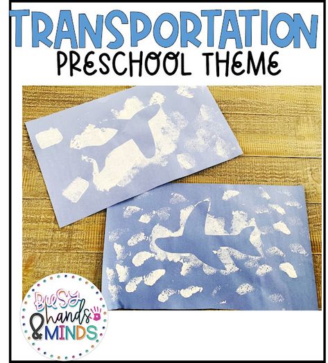 Preschool Train Art, Land Travel Preschool Activities, Travel By Air Preschool Activities, Preschool Road Activities, Vehicle Art Preschool, Jet Activities For Preschool, Things That Go Preschool Theme, Air Vehicles Preschool, Transportation Process Art Preschool