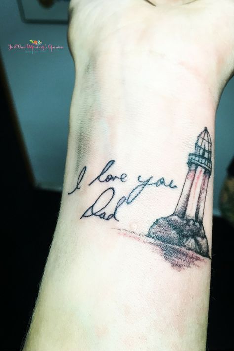 Tattoo Sleeve Nautical, Tattoo Lighthouse, House Tattoos, Lighthouse Tattoos, Tattoo Memorial, In Loving Memory Tattoos, Red Bird Tattoos, Dad Tattoo