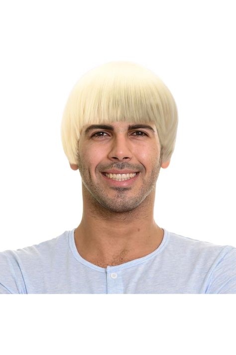 Short Mushroom Wig for Men-Blonde Synthetic 60s Bowl Cut Wigs for Anime Movie Music Costume Halloween Cosplay Party Bowl Cut, Womens Wigs, Halloween Cosplay, Anime Movies, Beauty And Personal Care, Halloween Costumes, Wigs, Blonde, Stuffed Mushrooms