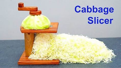 How to Make Cabbage Slicer Machine Cabbage Slicer, Jig Saw, Vegetable Slicer, Cute Kitchen, Ball Bearing, Dremel, Diy Wood, Diy Wood Projects, Creative Food