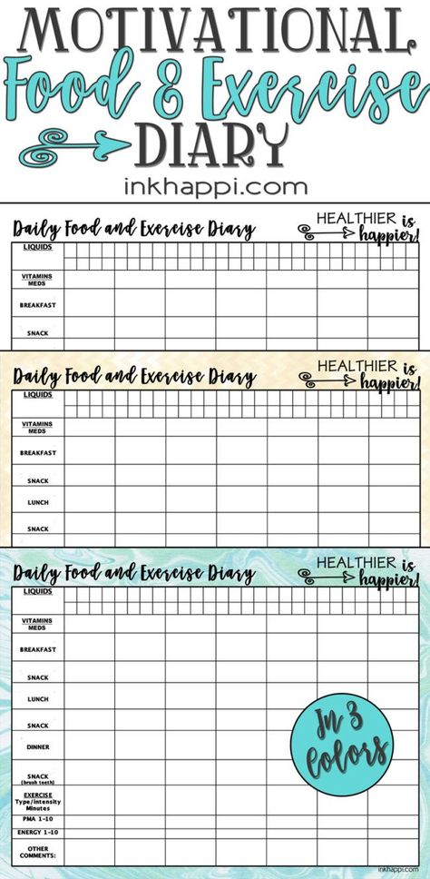 Free printable! I use this food and exercise diary to help maintain a healthy lifestyle. Its really thorough in tracking what's important. Exercise Log Template, Food Journal Printable, Food Diary Printable, Food Journal Template, Training Journal, Diet Journal, Fitness Diary, Diary Template, Fitness Planner Printable