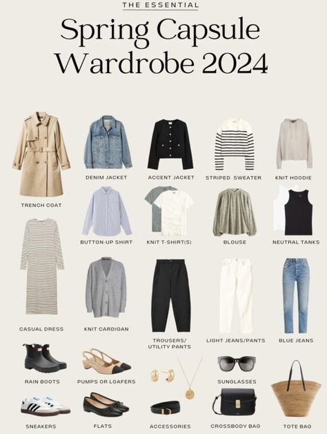 Looking for the perfect spring capsule wardrobe 2023? This timeless, classy, neutral spring capsule has spring outfits for women in their 20s, 30’s, 40s, and over 50! If you are a mom and want casual yet stylish outfits, or are looking to create chic spring outfits for work, you’ll find this capsule guide and checklist super helpful! With a polished French inspired appeal, this capsule is perfect for the spring season!