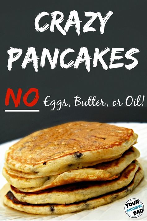 No Butter Pancake Recipe, No Oil Pancakes, Pancake Recipe No Butter, Crazy Pancakes, Pancakes No Eggs, No Egg Breakfast, Egg Pancakes, Butter Pancakes, Desayuno Keto