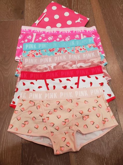 Pink Boyshorts, White Chili, Pink Outfits Victoria Secret, Victoria Secret Pink Logo, Victoria Secret Outfits, Army Camo, Cute Bras, Patiently Waiting, Cute Lazy Outfits