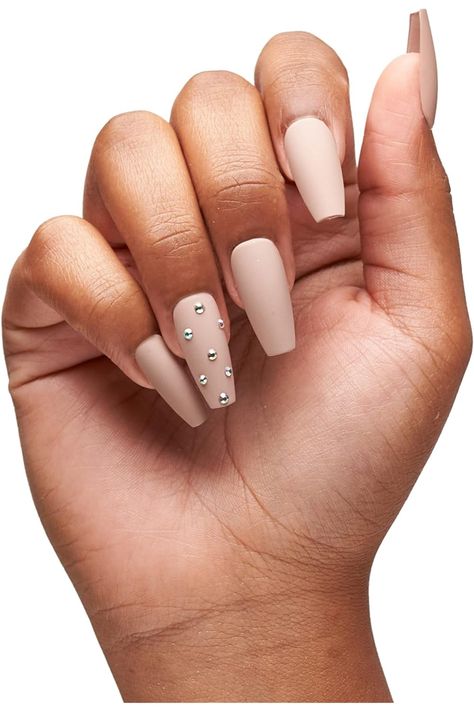 The Nailest - Instant Luxury Acrylic Press-on Nails-Medium Coffin- Honu Beige Nails Health, Acrylic Press On Nails, Acrylic Storage, Nail File, Glue On Nails, Medium Length, Press On Nails, Anklets, Beauty And Personal Care