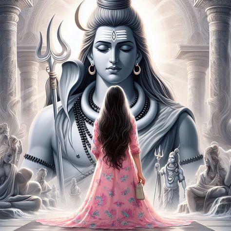 Shiva With Girl, Mahadev Girls Dp, Mahadev With Girl, Mahadev Dp, Shivji Images For Dp, Shivji Images, Mahadev Picture, God Pfp, Mahakal Pic Ujjain