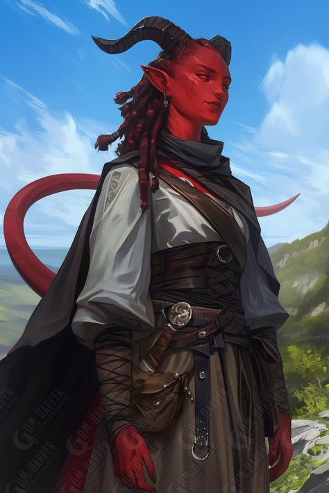 Destiny Agganor, Tiefling Midwife (Storm King's Thunder) Dnd Empyrean, Ram Horn Tiefling, Tiefling Sailor, Ugly Dnd Character, Tiefling Colors, Tiefling Blacksmith, Tiefling Hairstyles, Dnd Asamir, Dnd Characters Tiefling