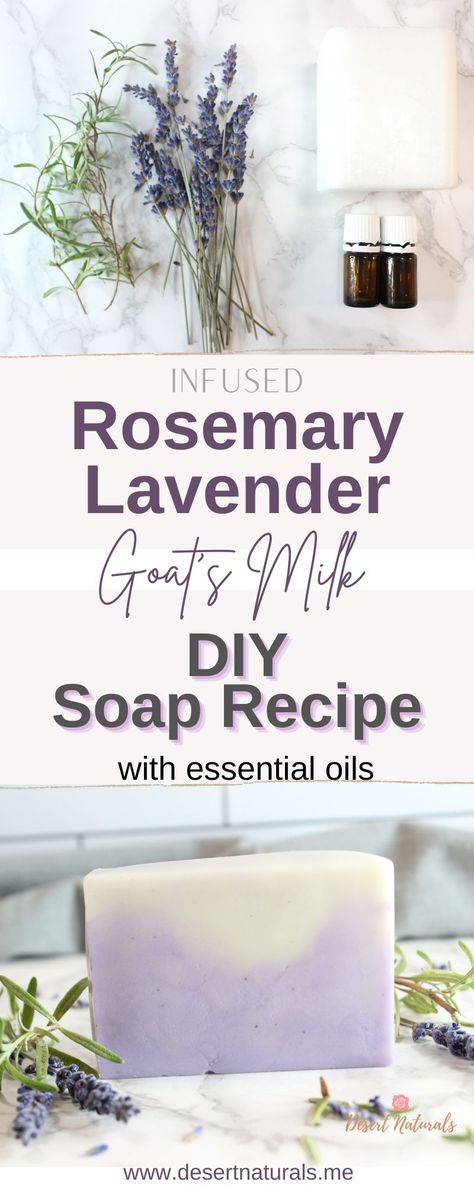 Making Lavender Soap, Homemade Lavender Soap, Lavender Soap Diy, Lavender Soap Recipe Melt And Pour, Goats Milk Melt And Pour Soap Recipes, Rosemary Soap Recipes, Diy Essential Oil Soap, Diy Lavender Oil, Lavender Soap Recipe