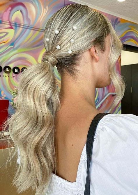 Latest Ponytail Hairstyles, Miss 60, Elegant Ponytail, Ponytail Hairstyles Easy, Hairstyles 2024, Open Hairstyles, Styles Ideas, Wedding Hair Inspiration, Hair Ponytail