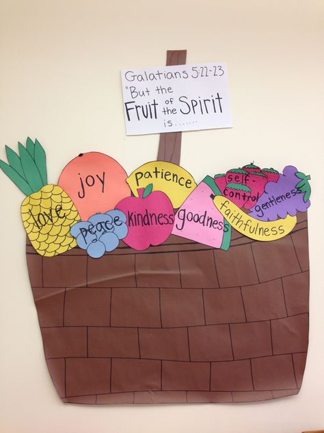 Fruits Of The Spirit Classroom Decor, Fruits Of The Spirit Decorations, Fruits Of The Spirit Decor, Fruit Of The Spirit Vbs Decorations, Fruit Of The Spirit Bulletin Board Ideas, Fruit Of The Spirit Trunk Or Treat, Fruit Of The Spirit Bulletin Board, Fruit Of The Spirit Vbs, Fruits Of The Spirit Craft