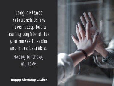 Long-distance relationships are never easy, but a caring boyfriend like you makes it easier and more bearable. Happy birthday, my love. (...) https://www.happybirthdaywisher.com/you-make-the-distance-easier-to-bear-boyfriend/ Long Distance Happy Birthday, Long Distance Birthday Wishes, Bear Boyfriend, Caring Boyfriend, Long Distance Birthday, Dear Boyfriend, Happy Birthday Today, Birthday Wishes For Him, Birthday Wishes For Boyfriend