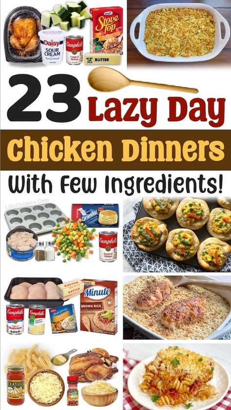 Quick and simple meals your family will love! On this list of easy chicken dinner recipes, you’ll find everything from comforting casseroles and crockpot meals to healthy dishes packed full of veggies. Something for everyone! You’re sure to discover a few new family favorite dinner ideas. Cheap Easy Meals With Chicken, Easy Dinners For A Family Of 4, Chicken Meal Plan Ideas, Quick And Easy Dinner Crockpot Recipes, Easy Dinners For Family Of 3, Dinner Ideas With Little Ingredients, Crockpot Recipes Full Meal, Easy Dinner Recipes Not A Lot Of Ingredients, Easy Chicken Crockpot Dinner Recipes