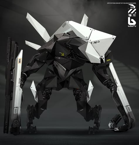 ArtStation - Babiru 48, Nivanh Chanthara Nivanh Chanthara, Ghost Photo, Robot Design Sketch, Futuristic Robot, Cool Robots, Arte Robot, Entertainment Design, Cyberpunk Character, The Robot