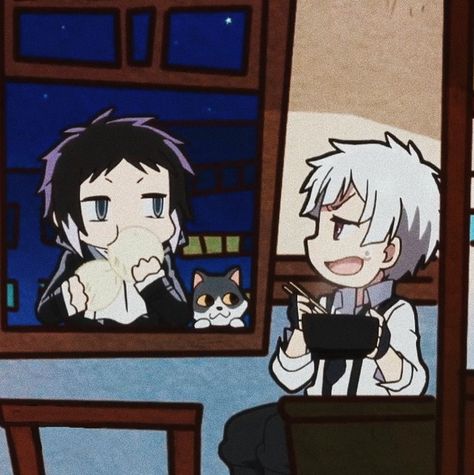 #bsd #bungoustraydogs #atsushi #akutagawa Akutagawa And Atsushi, Atsushi And Akutagawa, Atsushi X Akutagawa, Bsd Stickers, Akutagawa Bsd, Atsushi Akutagawa, Profile Themes, Tomato Tomato, Bsd Fanart