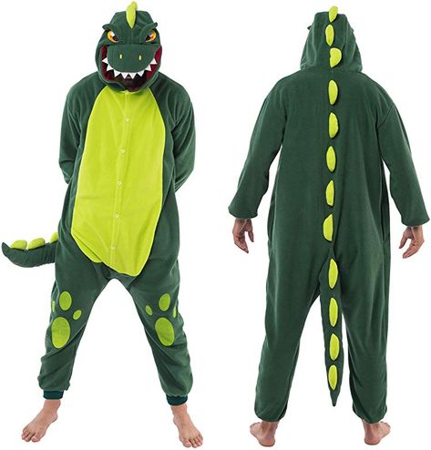 Onesie For Adults, Dinosaur Suit, Dinosaur Onesie, Plush Dinosaur, Adult Onesie Pajamas, Dinosaur Dress, Spring Rompers, Pajama Costume, Utility Romper