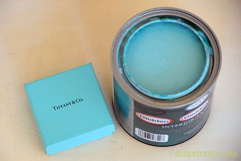 Tiffany Blue Paint mix formula....I want my kitchen to be white with Tiffany blue accents :) Tiffany Blue Furniture, Blue Ceiling Paint, Tiffany Blue Paint, Blue Bookshelf, Blue Bookshelves, Tiffany Room, Ceiling Paint Colors, Blue Painted Furniture, Verde Tiffany