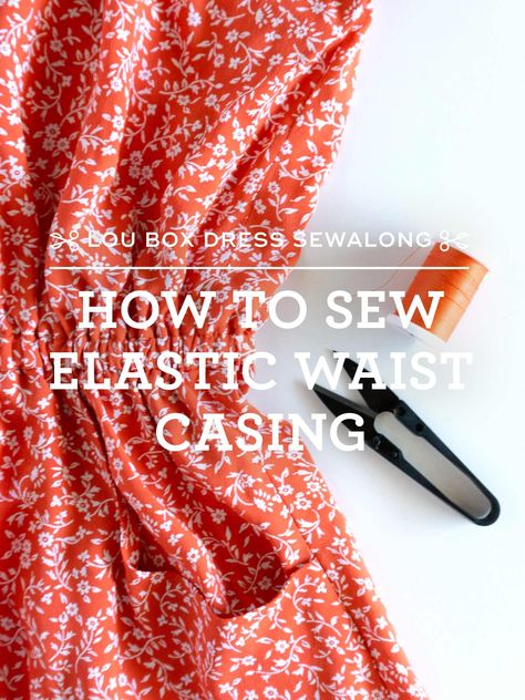 How to sew the Lou Box Dress 2 elastic casing - Video Tutorial — Sew DIY Fabric Bracelets Diy, Zip Pouch Tutorial, Diy Pouch Tutorial, Elastic Casing, Clutch Tutorial, Fabric Decoupage, Box Dress, Dress Video, Sew Patterns