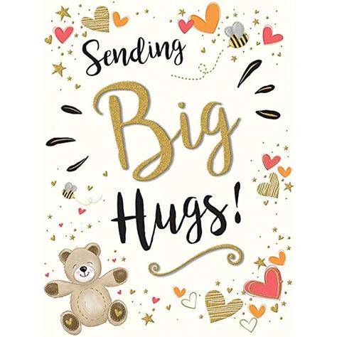 ALEX CLARK Sending Happy Thoughts Bee Sunshine Card : Amazon.co.uk: Stationery & Office Supplies Sending Big Hugs, Greeting Card For Friend, Big Hugs For You, Hug Images, Sunshine Card, Get Well Quotes, Hugs And Kisses Quotes, Sending You A Hug, Thinking Of You Quotes