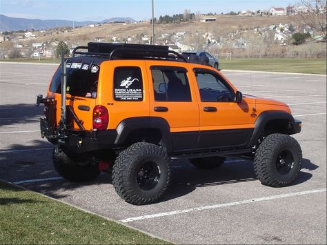 Jeep Liberty Lifted Jeep Liberty, Jeep Liberty Lifted, Jeep Liberty Renegade, Orange Jeep, 2006 Jeep Liberty, Jeep Liberty Sport, 2005 Jeep Liberty, Badass Jeep, Jeep Mods