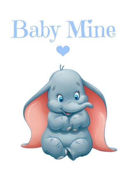 Dumbo Baby Mine Nursery Printable  Instant by RachelsMagicalPrints, £3.00: Dumbo Wallpaper, Dumbo Tattoo, Dumbo Nursery, Wallpaper For Nursery, Dumbo The Elephant, Baby Dumbo, Baby Mine, Wallpaper Disney, Disney Animals