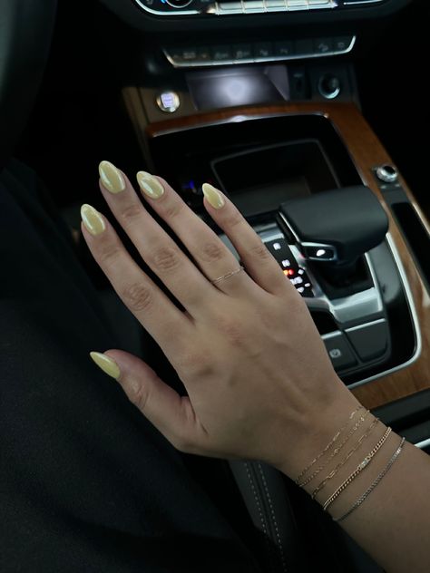 Yellow Tip Chrome Nails, Short Yellow Chrome Nails, Baby Yellow Chrome Nails, Pale Yellow Almond Nails, Butter Yellow Chrome Nails, Yellow Chrome Almond Nails, Pale Yellow Chrome Nails, Light Yellow Chrome Nails, Yellow Chrome Nails Designs