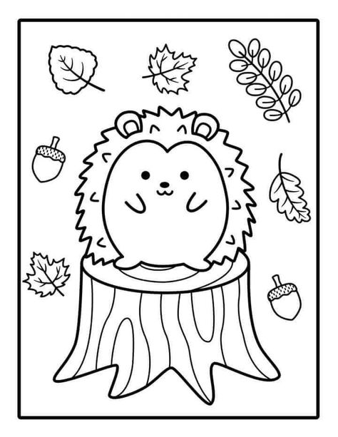 Fall Coloring Pages For Kids, Autumn Coloring Pages, Fall Coloring Sheets, Preschool Activities Printable, Activities Printable, Fall Coloring, Adults Coloring, School Coloring Pages, Printable Animals