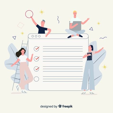 Giant checklist | Free Vector #Freepik #freevector #circle #template #woman #man Test Illustration, Order Illustration, Survey Sites That Pay, Circle Template, Powerpoint Presentation Design, Survey Sites, Isometric Illustration, Celebrity Design, Creative Instagram Photo Ideas