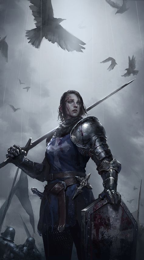 Woman In Armor, Female Knight, Knight Art, Fantasy Armor, Fantasy Warrior, 판타지 아트, Arte Horror, Fantasy Inspiration, Medieval Fantasy