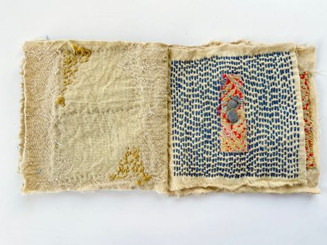 Fabric Meditation Books by Emma Freeman, Artist and Poet — deep rooted healing Ro Bruhn Fabric Books, Learn Stitching, Emma Freeman, Hand Stories, Boro Mending, Mandy Pattullo, Mixed Media Book, Textile Art Techniques, Cloth Books