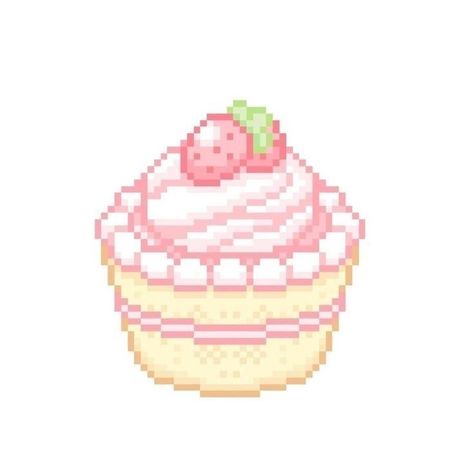 Cake Icon, Kawaii App, Arte Gif, Perfect Images, Piskel Art, Whatsapp Wallpaper Cute, Arte 8 Bits, Soft Pink Theme, Cool Pixel Art