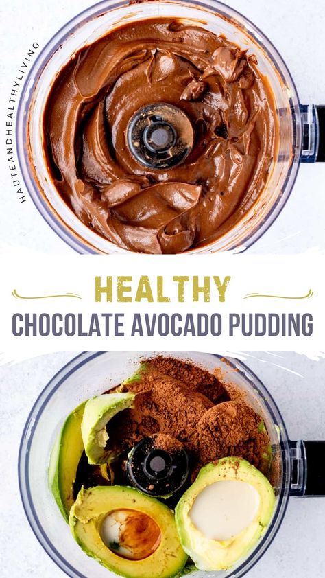 This delicious chocolate avocado pudding is so rich and creamy that no one will realize it’s healthy. It's a vegan dessert that’s incredibly easy to prepare, making it a guilt-free treat everyone will enjoy! Avacado Chocolate Pudding, Simple Vegan Dessert, Paleo Pudding, Avocado Recipes Dessert, Healthy Vegan Dessert, Chocolate Avocado Pudding, Easy Chocolate Pudding, Healthy Chocolate Pudding, Healthy Pudding