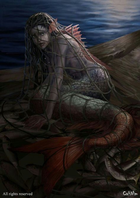 Dark Mermaid, Mermaid Artwork, Fantasy Mermaids, Creation Art, Mermaid Drawings, Mermaid Pictures, Samurai Tattoo, Mermaids And Mermen, 다크 판타지