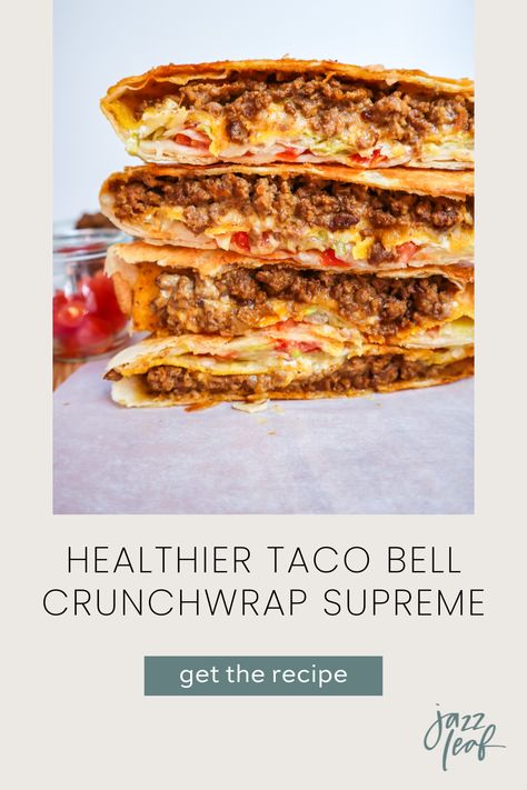 Take your home-cooking to the next level with our tantalizing Copycat Air Fryer Taco Bell Crunchwrap Supreme. We've unlocked the secrets to achieving that perfect crunch in every bite, and we're ready to share them with you! This step-by-step recipe not only captures the essence of Taco Bell's classic, but it also introduces healthier ingredient swaps. Dive into the world of air fryer cooking and experience the joy of crafting a homemade Crunchwrap that's bound to impress. Taco Bell Recipe, Taco Bell Crunchwrap Supreme, Taco Bell Crunchwrap, Homemade Crunchwrap, Copycat Taco Bell, Air Fryer Cooking, Fried Recipes, Taco Bell Recipes, Crunchwrap Supreme