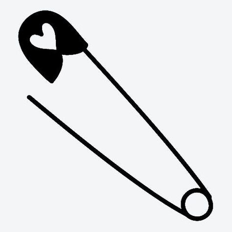 Quick Fix Tattoo - Semi-Permanent Tattoos by inkbox™ - Inkbox™ Cute Black And White Doodles, Clothes Pin Tattoo, Safety Pin Tattoo Design, Easy First Tattoos, Easy Tats, Yungblud Tattoo, Simple Tattoos For Beginners, Tattoo Designs Floral, Tattoo Designs Black And White